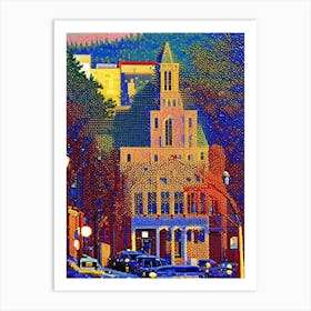 Fort Collins, City Us  Pointillism Art Print