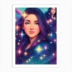 Fantasy Starry Night Art Print