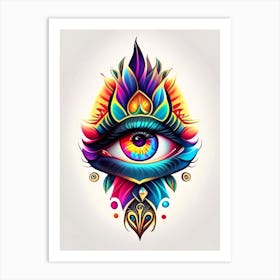 Consciousness, Symbol, Third Eye Tattoo 3 Art Print