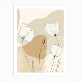 White Poppies Art Print