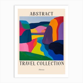 Abstract Travel Collection Poster Slovenia 1 Art Print