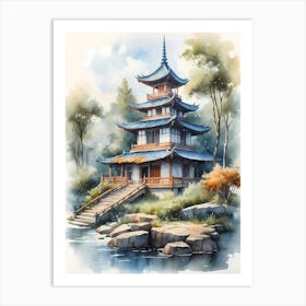 Asian Pagoda Art Print