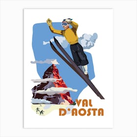 Val D Aosta Ski Jump, Italy Art Print