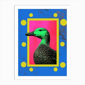 Duckling Geometric Vibrant Portrait 3 Art Print