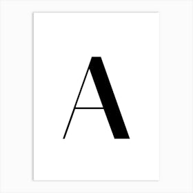 Letter A.Classy expressive letter. Art Print