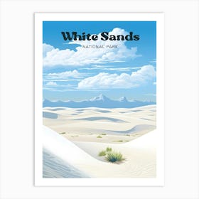 White Sands National Park Sand Dunes Travel Art Art Print