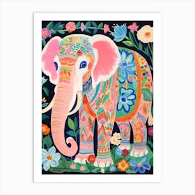 Maximalist Animal Painting Elephant 5 Art Print
