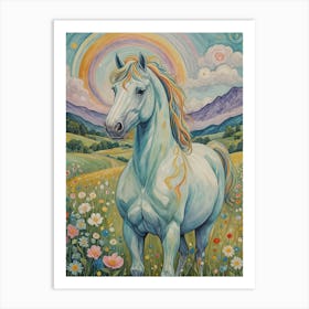 Horse In The Meadow Art Print