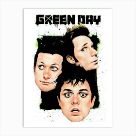 Green Day band music 9 Art Print