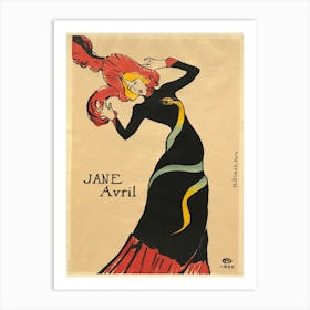 Jane Avril (1899) 2, Henri de Toulouse-Lautrec Art Print
