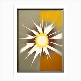 Sunburst Symbol 1, Abstract Painting Art Print