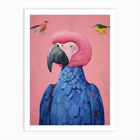 Playful Illustration Of Parrot For Kids Room 3 Art Print