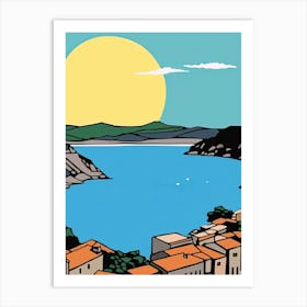 Minimal Design Style Of Dubrovnik, Croatia 1 Art Print