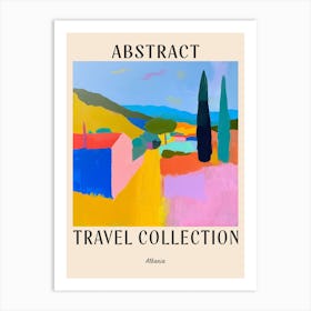 Abstract Travel Collection Poster Albania 2 Art Print