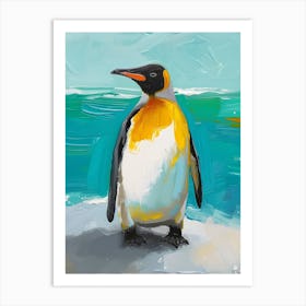 King Penguin St Kilda Breakwater Colour Block Painting 4 Art Print