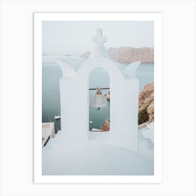 Aegean Chimes, Santorini Art Print