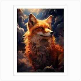 Fox In The Sky Art Print