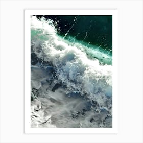 Aerial View Of Ocean Waves Art Print