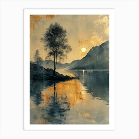 Sunset On The Lake Art Print