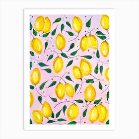 Lively Lemons Art Print