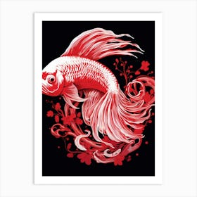Chinese Betta Fish 1 Art Print
