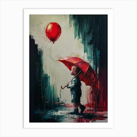 Red Balloon Art Print