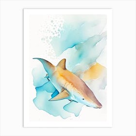 Lemon Shark 2 Watercolour Art Print