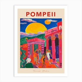 Pompeii Italia Travel Poster Art Print