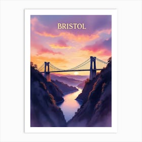 Bristol Retro Vintage Travel V 01 Art Print