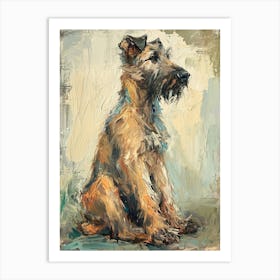 Irish Wolfhound Acrylic Painting 8 Art Print