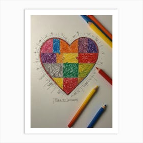 Heart Of Autism 1 Art Print