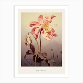 Floral Illustration Columbine 2 Poster Art Print