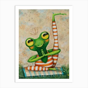 Frog Yoga Art Print