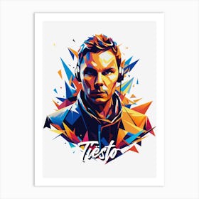 Tiesto 02 Portrait Music Icon WPAP Pop Art Style Art Print