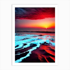 Sunset On The Beach 649 Art Print