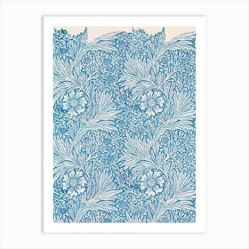 Blue Marigold, William Morris Art Print