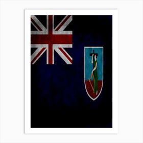 Montserrat Flag Texture Art Print