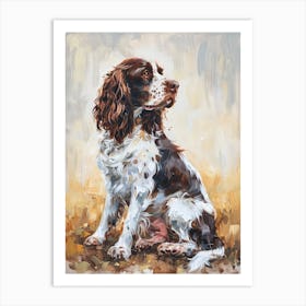 English Springer Spaniel Acrylic Painting 6 Art Print