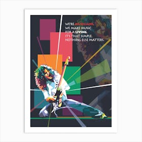 Eddie Van Hallen WPAP fanart Art Print