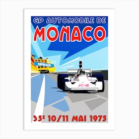 75 Monaco Gp James Hunt Art Print