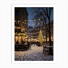 Christmas Market In Berlin Art Print