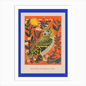 Spring Birds Poster Eastern Screech Owl 2 Art Print