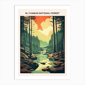 El Yunque National Forest Midcentury Travel Poster Art Print