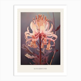 Floral Illustration Kangaroo Paw Flower Poster Art Print