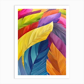 Colorful Feathers Art Print