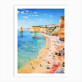 A Painting Of Praia Dona Ana, Lagos Portugal 2 Art Print