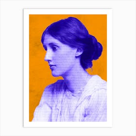 Colorful collage Un lieu à soi, Virginia Woolf (une chambre a soi), français Art Print