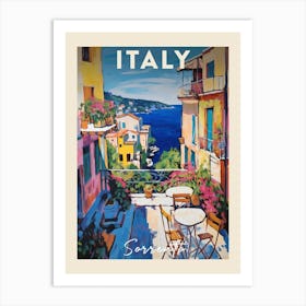 Sorrento Italy 4 Fauvist Painting Travel Poster Art Print