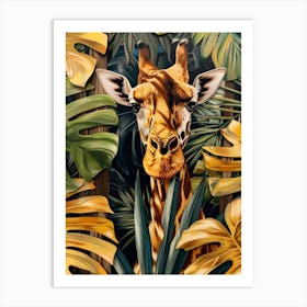 Giraffe In The Jungle 11 Art Print