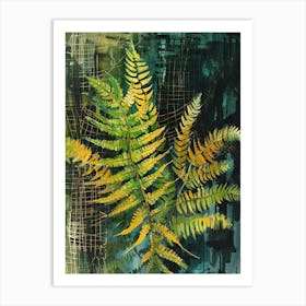 Netted Chain Fern Painting 1 Art Print
